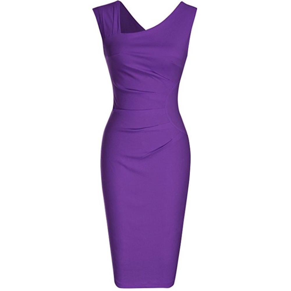 Purple Medium Business Work Dress